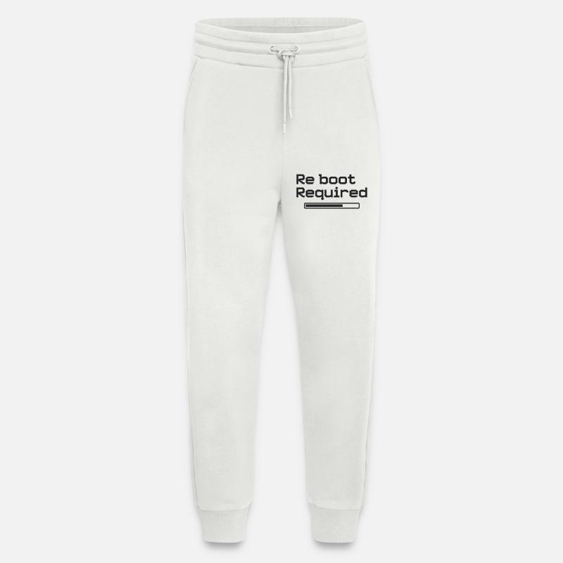 Redémarrage requis - Style de jeu rétro - Pantalon de jogging bio décontracté fabriqué en UE - OFF WHITE