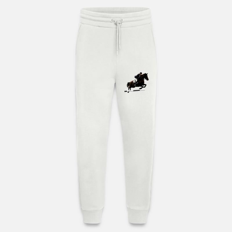 Springendes Pferd mit Reiter - Jogginghose - made by SPREAD - OFF WHITE