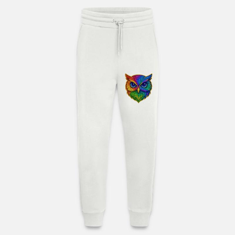 Eule | Waldkauz | Regenbogen Eulenzauber - Jogginghose - made by SPREAD - OFF WHITE