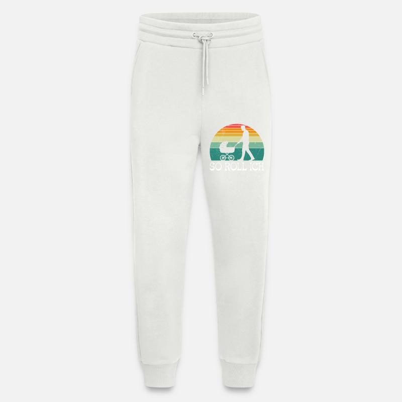 Soon dad SO I ROLL MERRILY - Jogging Pants - made by SPREAD  - OFF WHITE