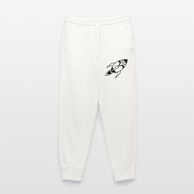 Fusée spatiale rétro – Conception de vaisseau spatial Pantalon de jogging bio décontracté fabriqué en UE