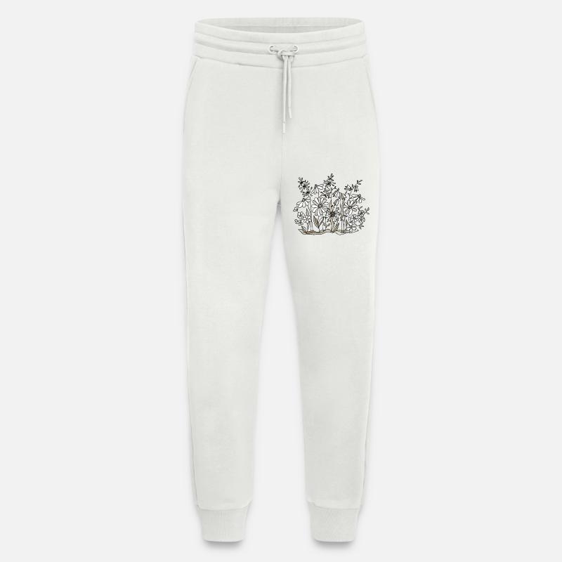 Blumen - Jogginghose - made by SPREAD - OFF WHITE