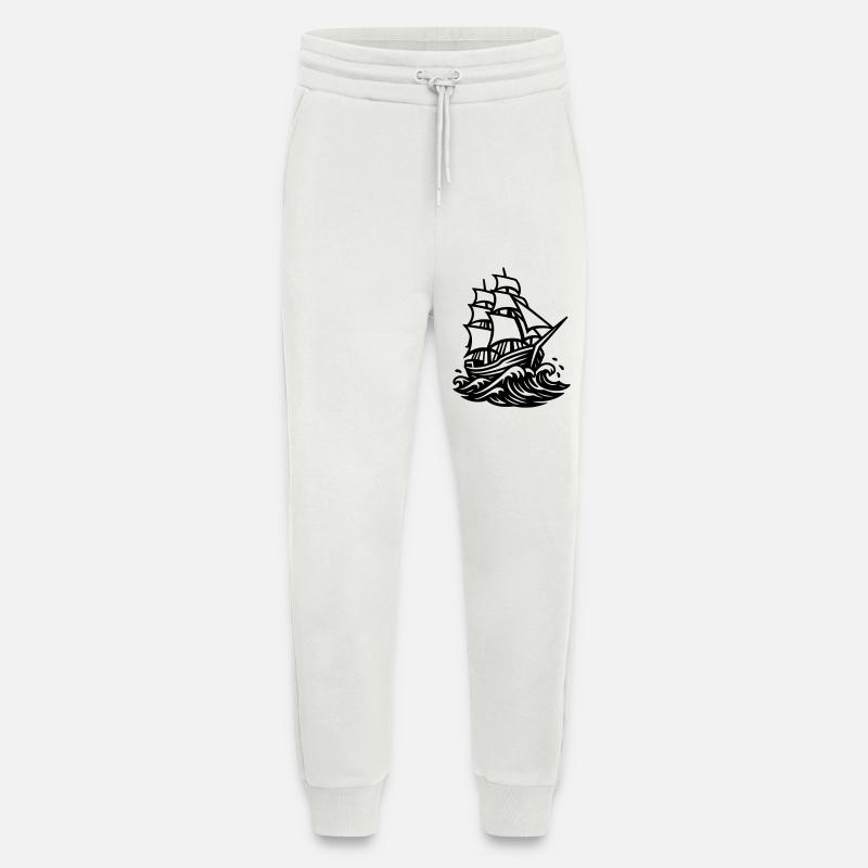Sailing ship - Jogging Pants - made by SPREAD - OFF WHITE