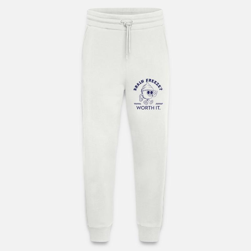 Brain Freeze Worth It – Lustiges Eiscreme Design - Jogging Pants - made by SPREAD - OFF WHITE