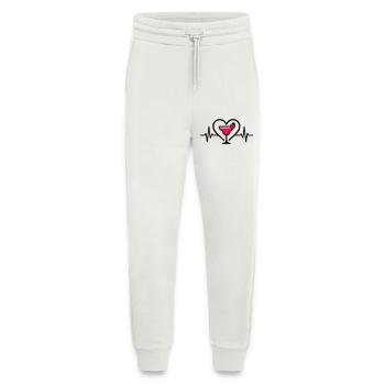 Daiquiri Cocktail Cœur Fraise - Pantalon de jogging bio décontracté fabriqué en UE - OFF WHITE - Devant