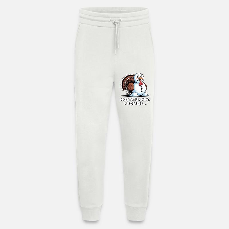 Pas de dinde pour le dîner - Pantalon de jogging bio décontracté fabriqué en UE - OFF WHITE