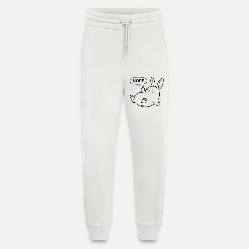 Nope Rabbit | Naughty Bunny Statement - Jogging Pants - made by SPREAD  - OFF WHITE