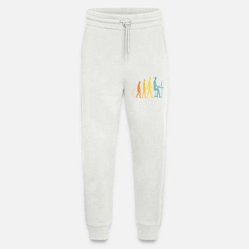 Tech Evolution at the Desk - Jogging Pants - made by SPREAD  - OFF WHITE