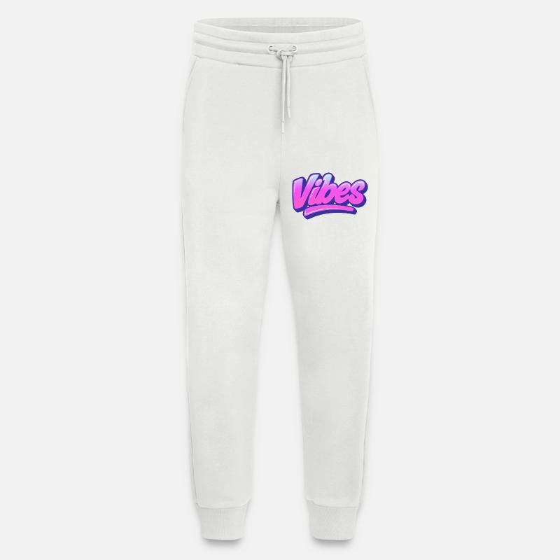 Vibes lettering - Jogging Pants - made by SPREAD  - OFF WHITE