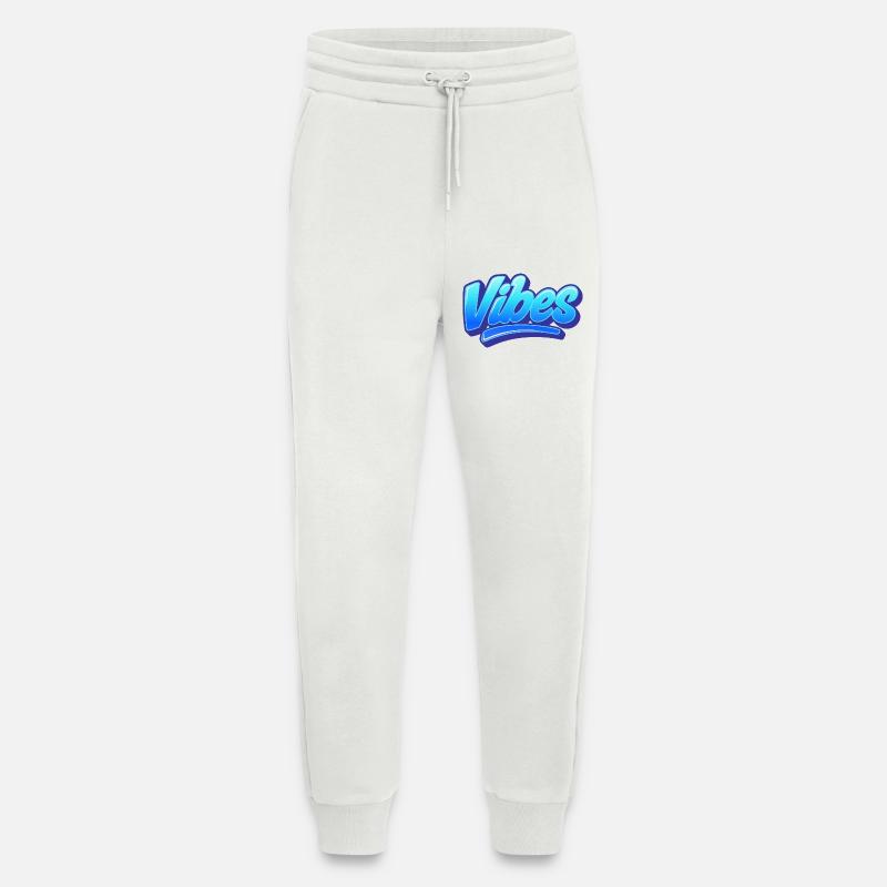 Vibes lettering blue - Jogging Pants - made by SPREAD  - OFF WHITE