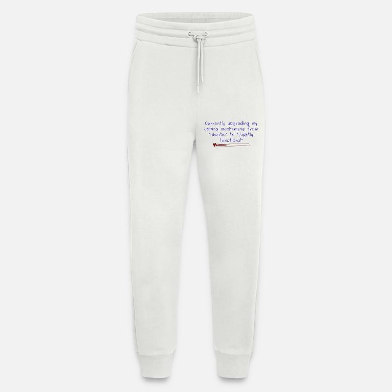 Chaotic to Slightly Functional Coping design - Jogging Pants - made by SPREAD  - OFF WHITE