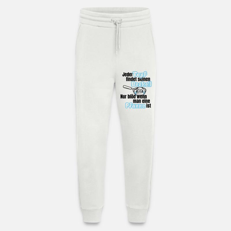 Topf sucht Deckel – Pfannen Spruch - Jogginghose - made by SPREAD - OFF WHITE