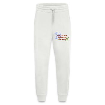 Construit par la douleur, alimenté par la discipline - Pantalon de jogging bio décontracté fabriqué en UE - OFF WHITE - Devant
