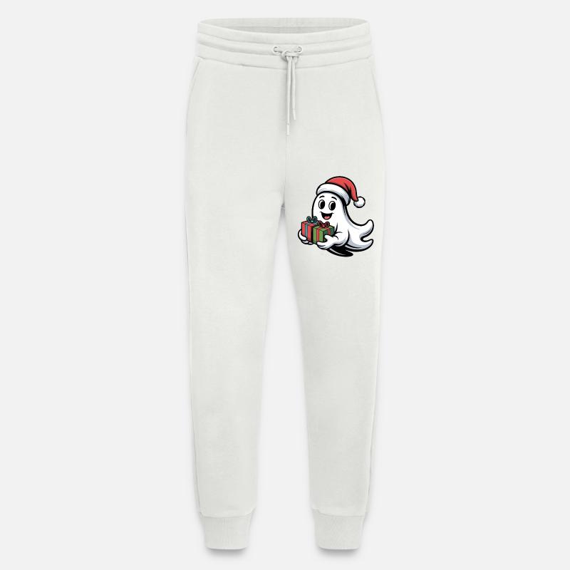 Weihnachtsgeist mit Geschenken - Jogginghose - made by SPREAD - OFF WHITE