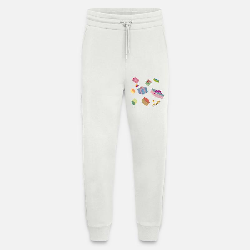 Bunte Geschenkboxen – festlich verpackte Geschenke - Jogginghose - made by SPREAD - OFF WHITE