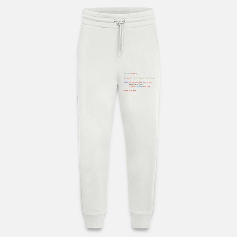 Funny python code about everyday life, baby - Jogging Pants - made by SPREAD  - OFF WHITE