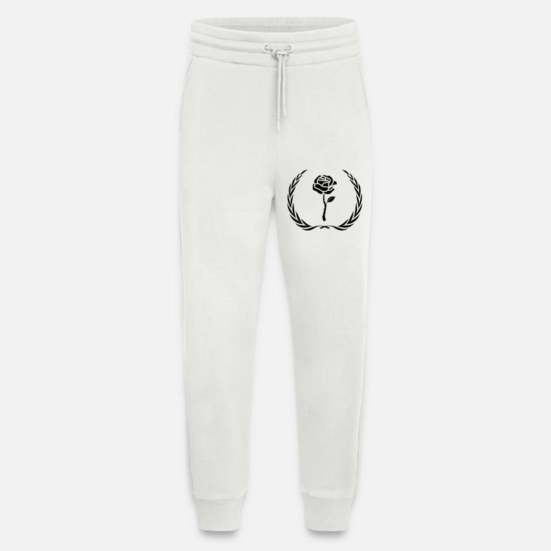 Rose Symbol Kranz - Jogginghose - made by SPREAD - OFF WHITE
