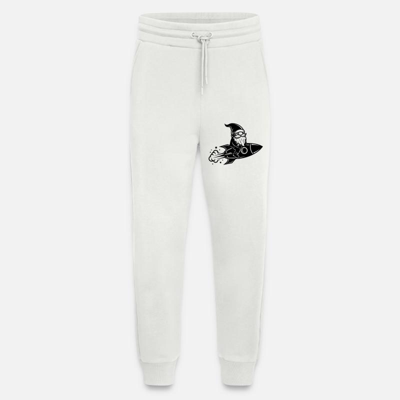 Gnome Rides Rocket Cartoon Illustration - Jogging Pants - made by SPREAD  - OFF WHITE