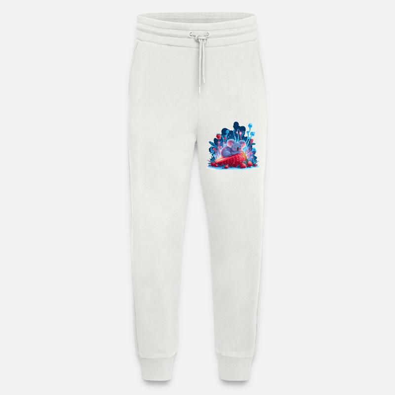 Schlafender Koala auf Erdbeere Neonwald - Jogginghose - made by SPREAD - OFF WHITE