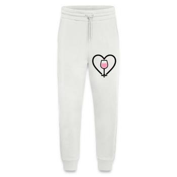 Herz + Roséwein – Rosé Lover - Jogginghose - made by SPREAD - OFF WHITE - Vorne
