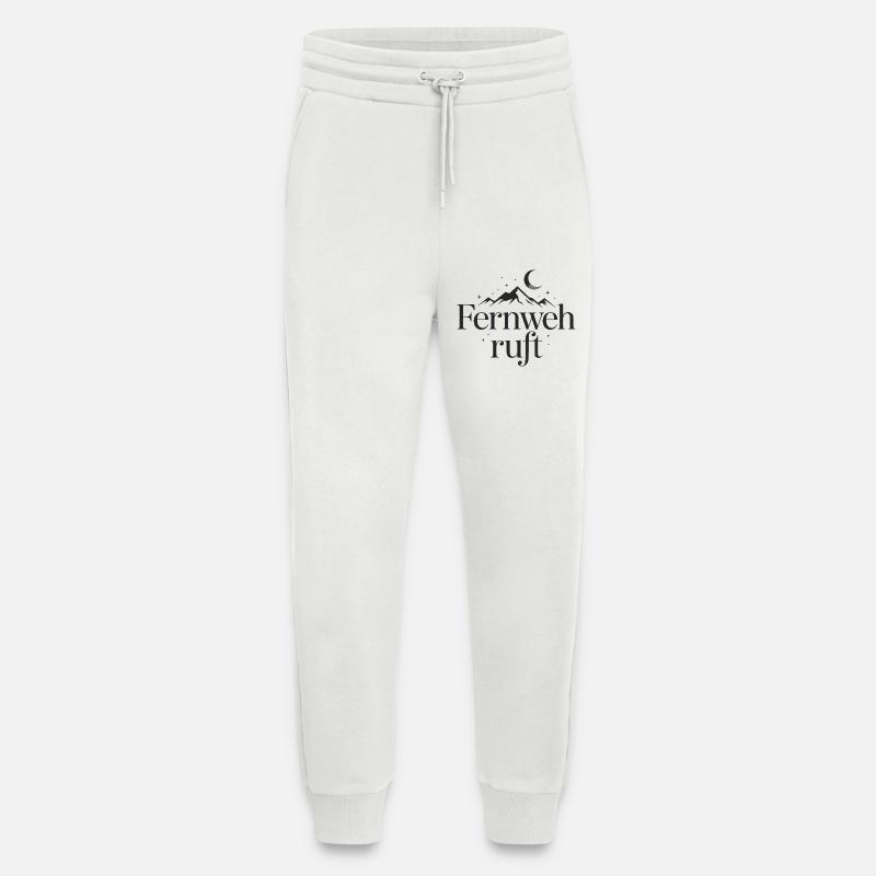 Fernweh Ruft Berge Mond Sterne Abenteuer - Jogginghose - made by SPREAD - OFF WHITE
