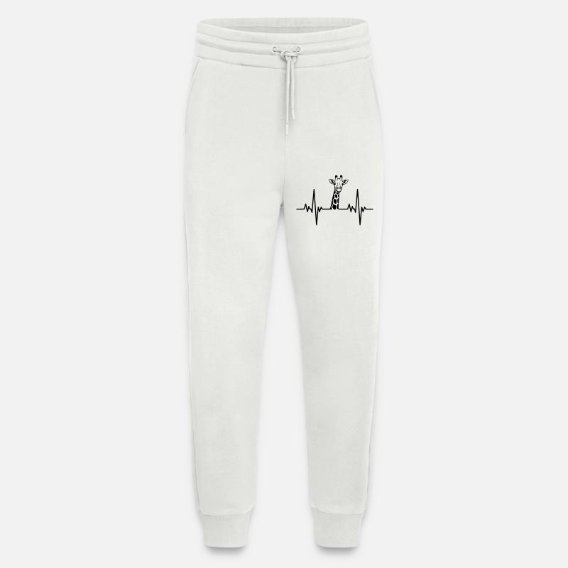 Giraffe Herzschlag Safari Design - Jogginghose - made by SPREAD - OFF WHITE