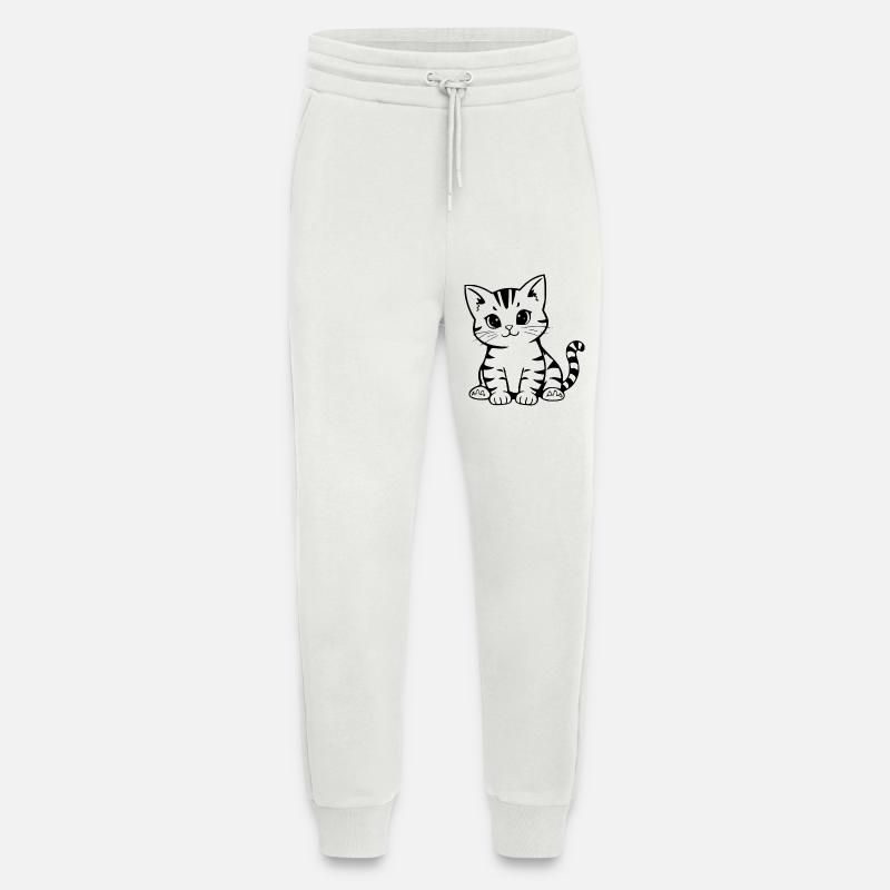 Katze Kätzchen Katzenshirt Geschenk Weihnachten - Jogginghose - made by SPREAD - OFF WHITE