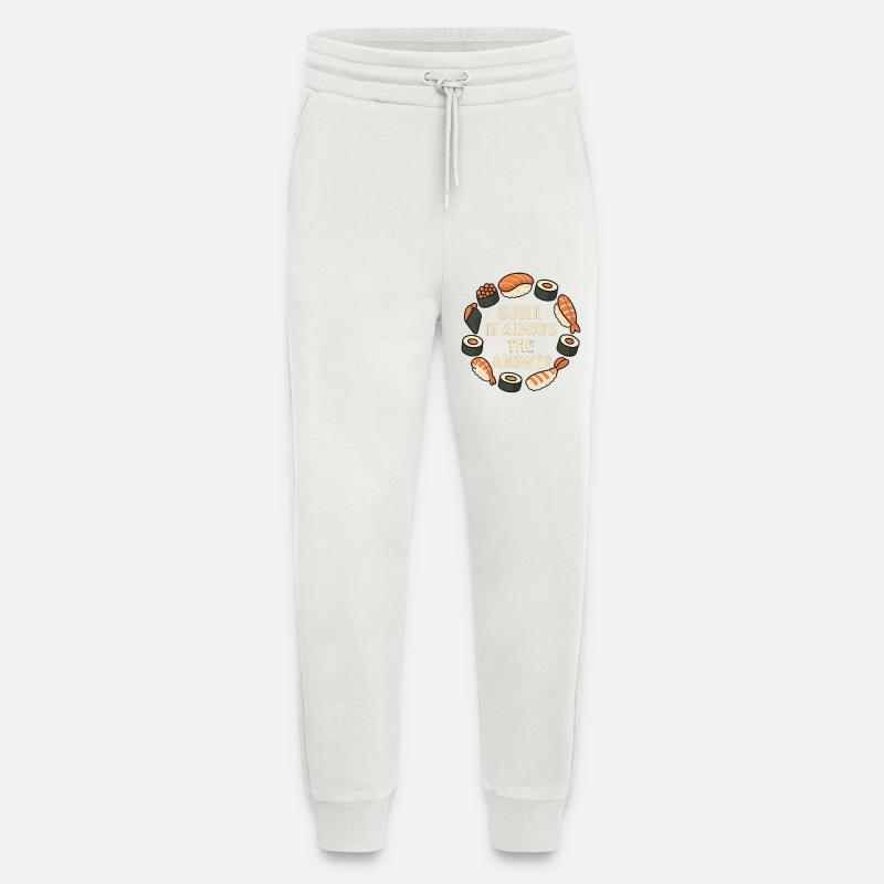 Le sushi est toujours la solution - Pantalon de jogging bio décontracté fabriqué en UE - OFF WHITE