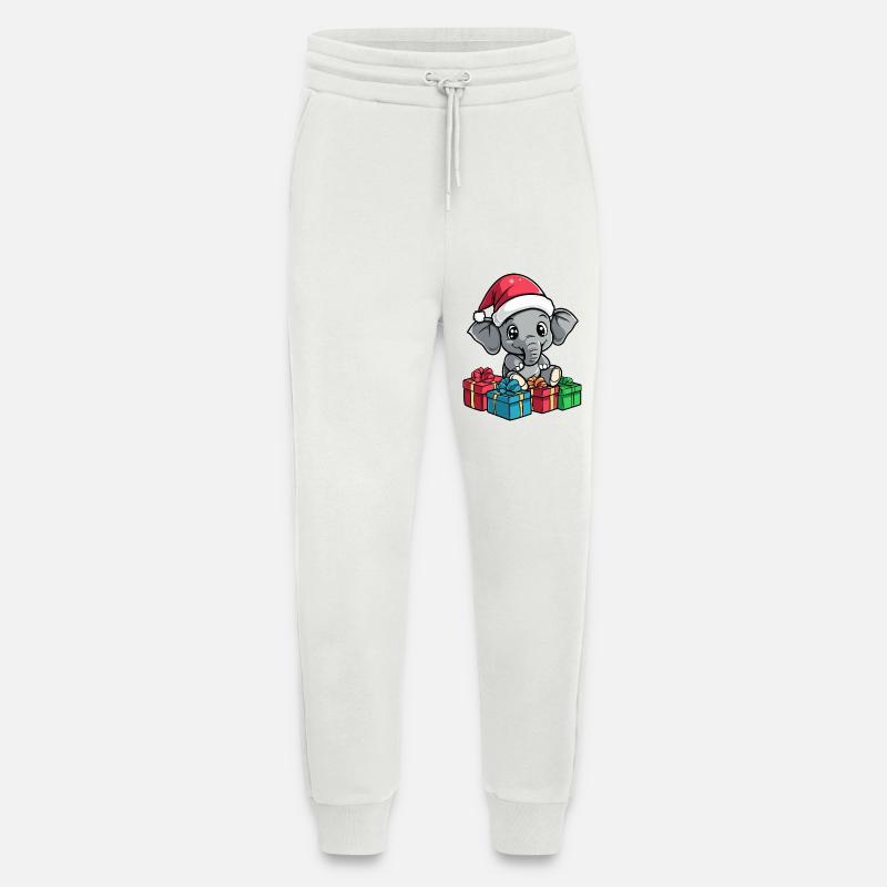 Elefant Weihnachten Geschenke - Jogginghose - made by SPREAD - OFF WHITE