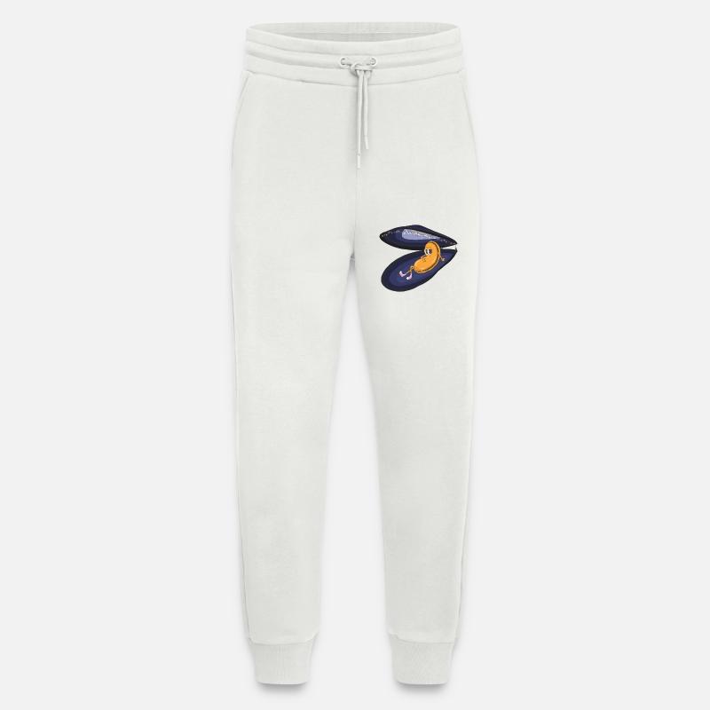 Moule Paresseuse sous Éclats Nocturnes - Pantalon de jogging bio décontracté fabriqué en UE - OFF WHITE