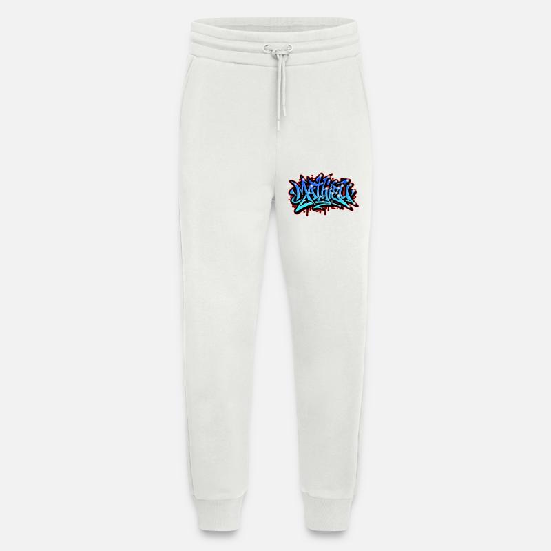 Mathieu Graffiti Neon Printable on Textile - Jogging Pants - made by SPREAD  - OFF WHITE