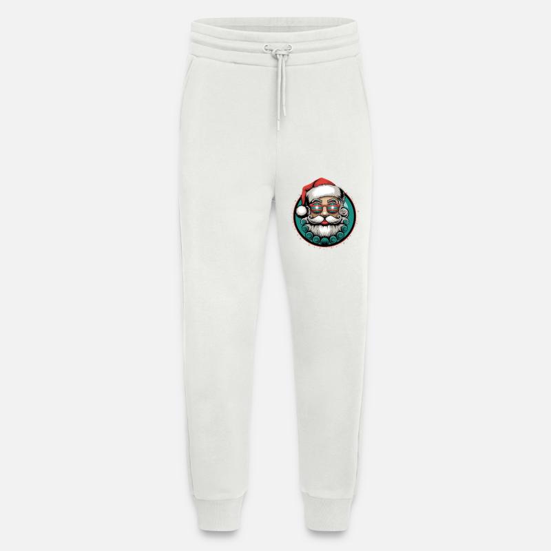 Cooler Weihnachtsmann Mit Sonnenbrille Bart Xmas - Jogginghose - made by SPREAD - OFF WHITE