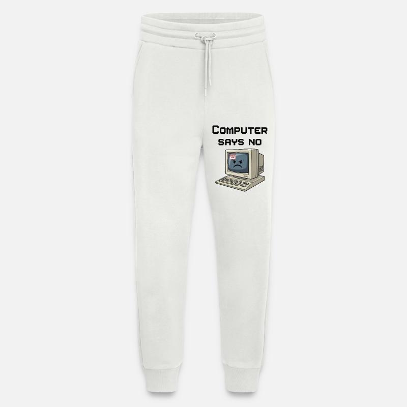 Retro Computer 404 Error - Jogging Pants - made by SPREAD  - OFF WHITE