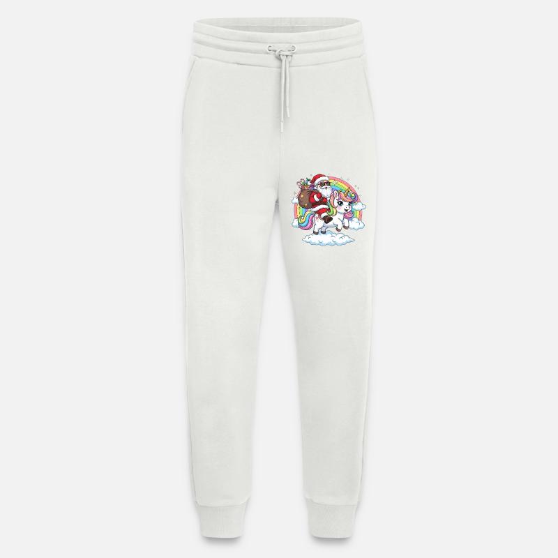 Weihnachtsmann Einhorn  - Jogginghose - made by SPREAD - OFF WHITE
