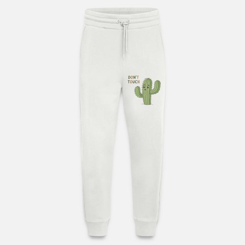 Sad Cactus Warning Don't Touch - Jogging Pants - made by SPREAD  - OFF WHITE