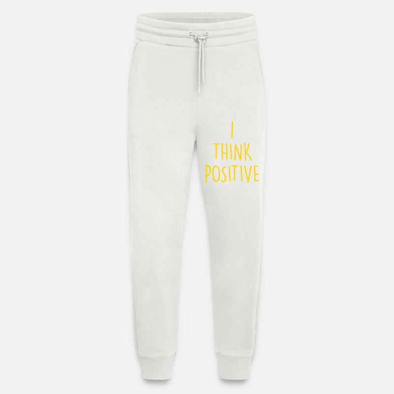 Je pense que c’est positif - Pantalon de jogging bio décontracté fabriqué en UE - OFF WHITE