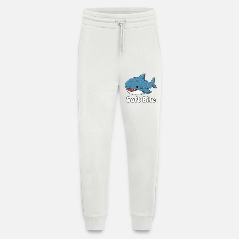 Cartoon Shark Soft Bite: Cute Shark - Jogging Pants - made by SPREAD  - OFF WHITE