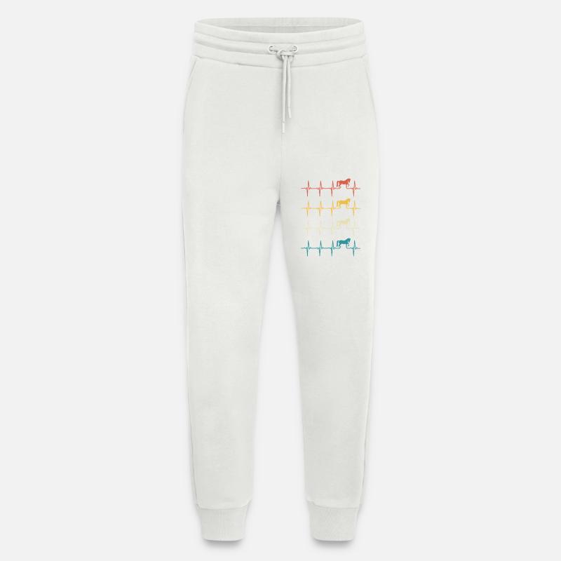 Retro Pferd Herzschlagpferd - Jogginghose - made by SPREAD - OFF WHITE