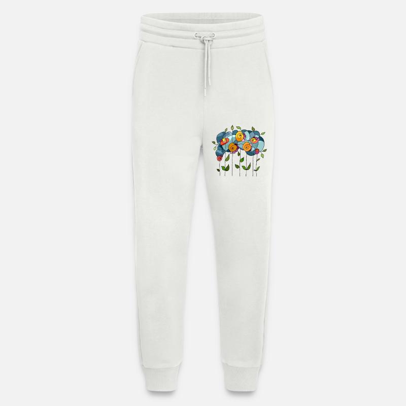 Flowers - Jogging Pants - made by SPREAD  - OFF WHITE