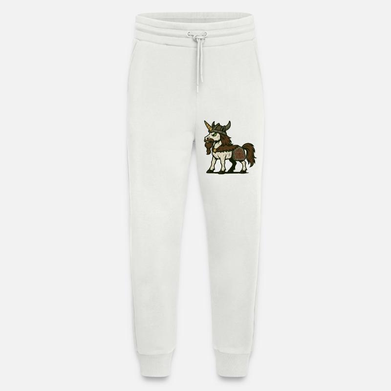 Wikinger-Krieger-Einhorn mit Bart und nordischem Zeichen - Jogginghose - made by SPREAD - OFF WHITE