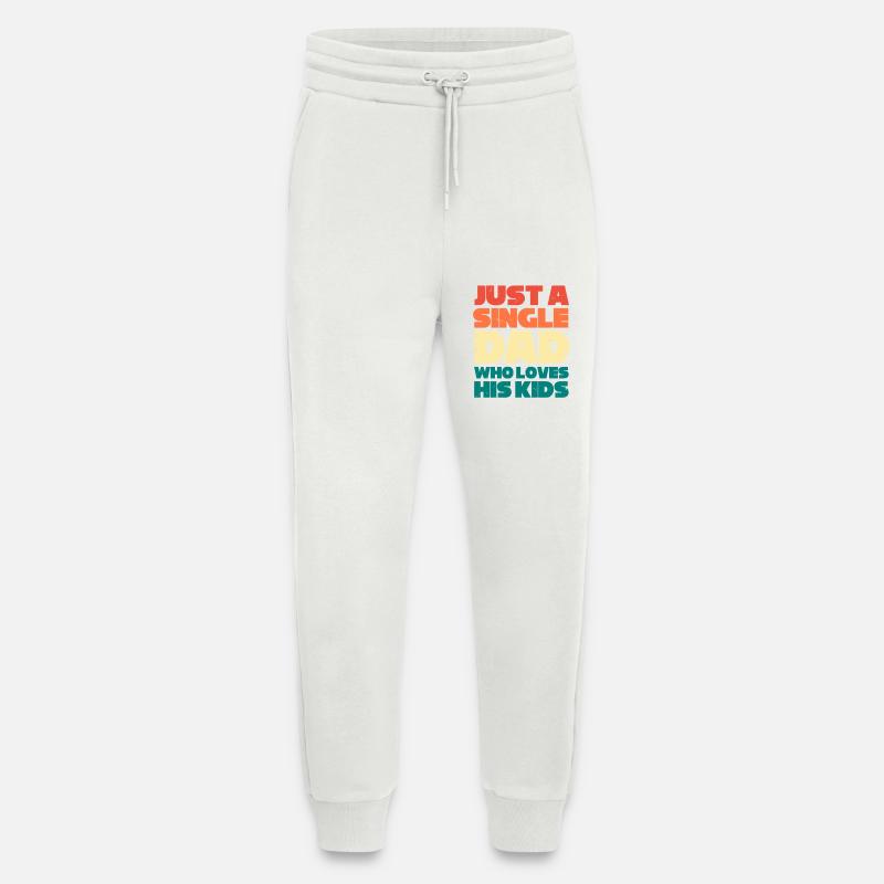 Single Dad Father Single Single Parent - Jogging Pants - made by SPREAD  - OFF WHITE