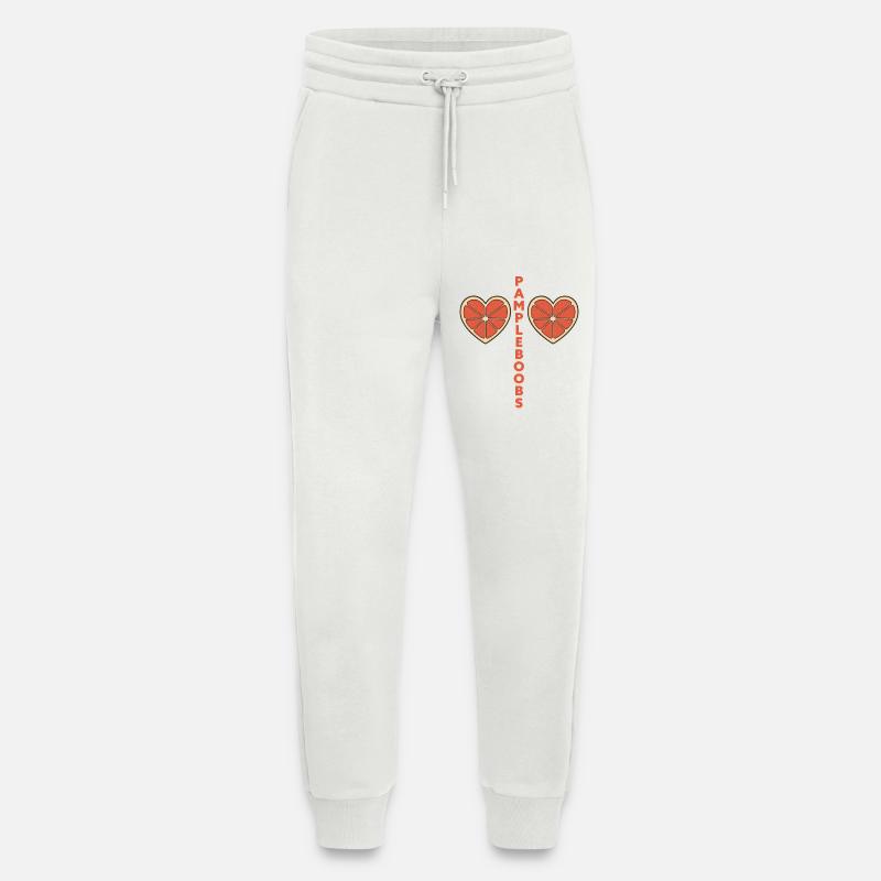 Pampleboobs – Spaßiges Design mit Grapefruit - Jogginghose - made by SPREAD - OFF WHITE