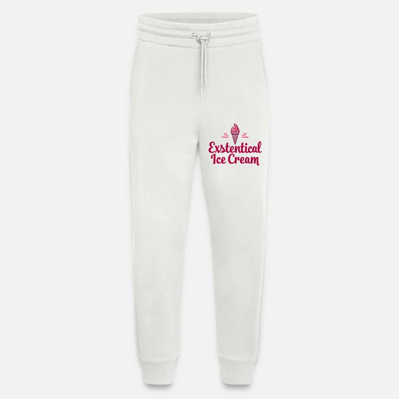 Existenzielle Eiscreme Lustiger Spruch Eis Waffel - Jogginghose - made by SPREAD - OFF WHITE