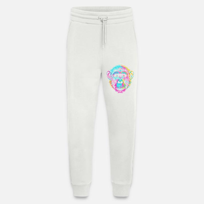 Bunter Schimpanse im Neon-Art Stil - Jogginghose - made by SPREAD - OFF WHITE