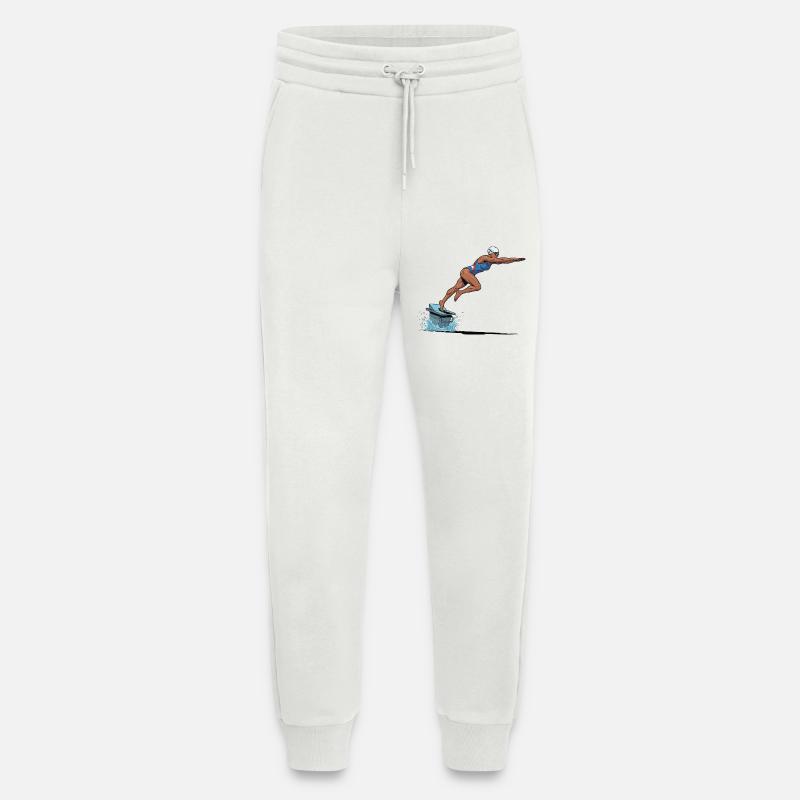 Schwimmersprung auf dem Surfbrett - Jogginghose - made by SPREAD - OFF WHITE