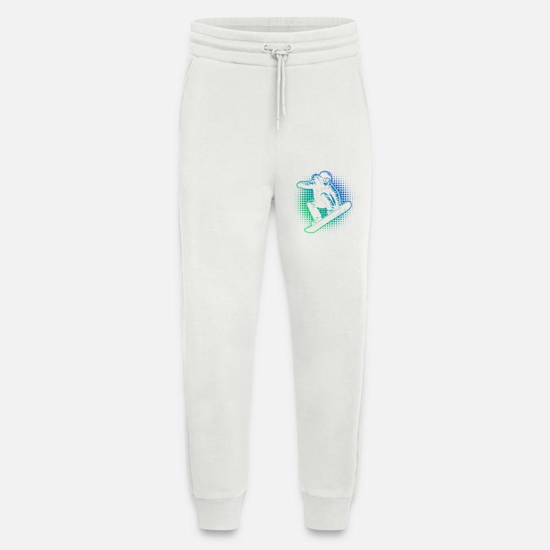 Neon Snowboarder Halftone - Jogginghose - made by SPREAD - OFF WHITE