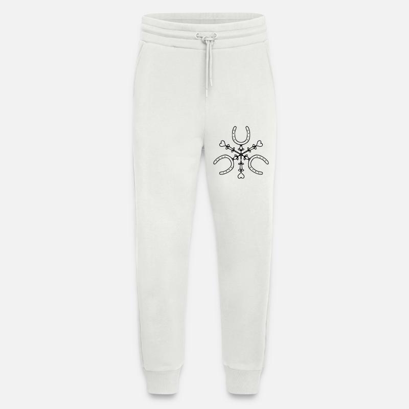 Horseshoe Pattern - Jogging Pants - made by SPREAD  - OFF WHITE