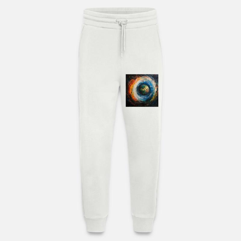 Erdwelt im Farbwirbel - Jogginghose - made by SPREAD - OFF WHITE