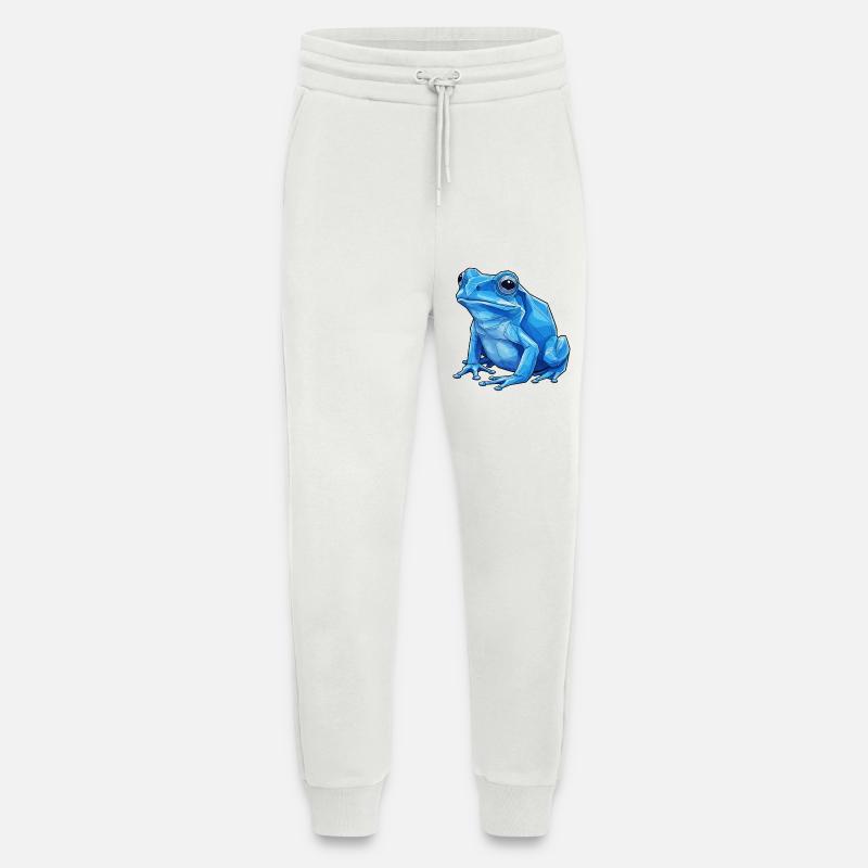 Geometric Blue Frog - Jogging Pants - made by SPREAD  - OFF WHITE