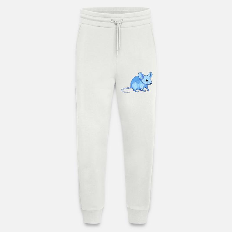 Blauer Low-Poly Maus - Jogginghose - made by SPREAD - OFF WHITE
